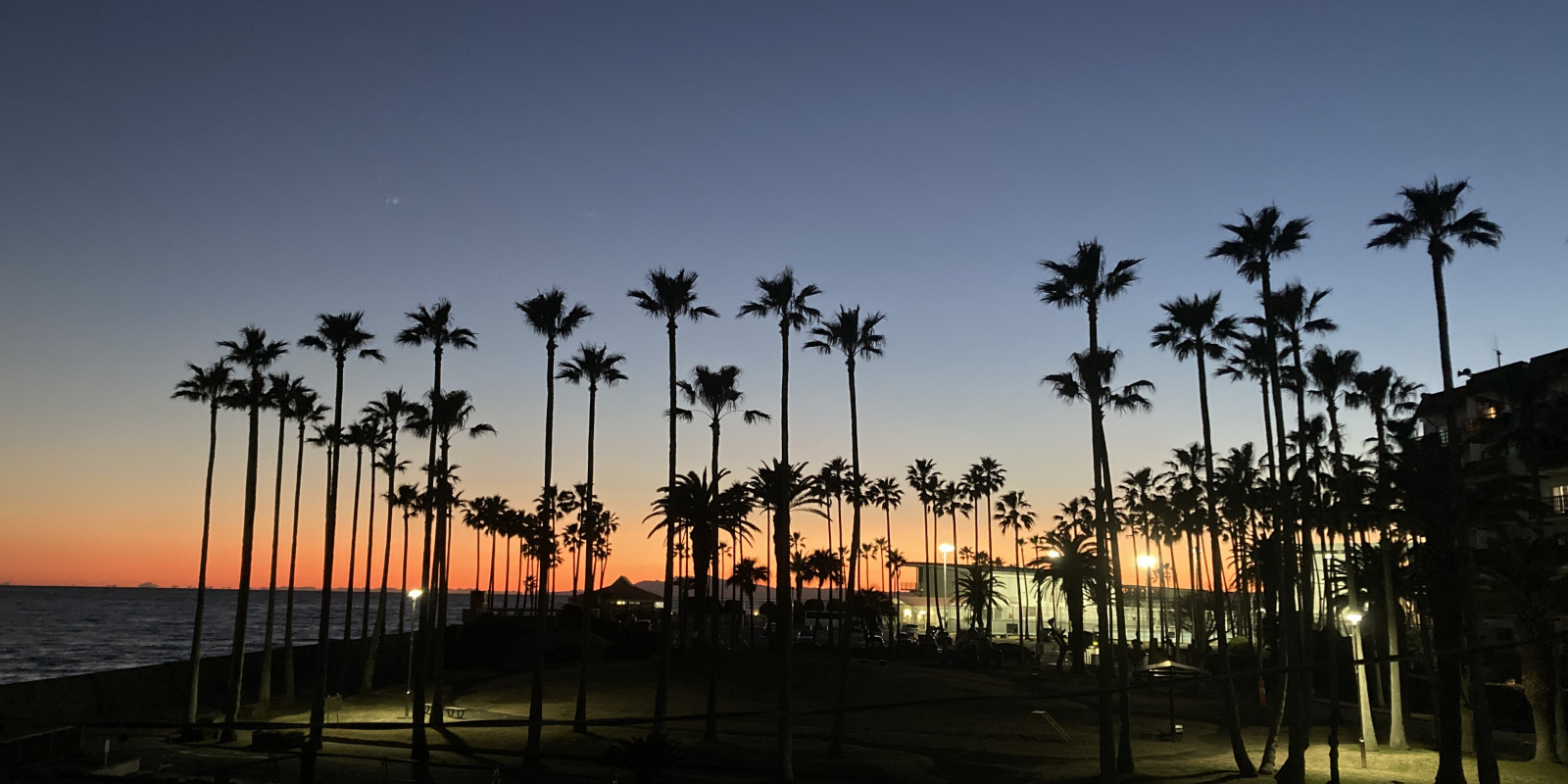 小坪漁港からの夕景